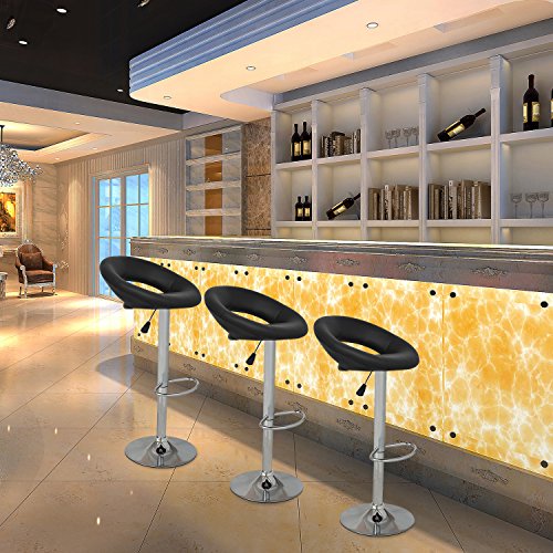 image for Bar Stool, GentleShower PU leather Barstool Single Semi Circle Shape 3