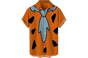 Liantty Bowling Shirt for Men Retro 1950s Button Down Short Sleeve Shirt Funny Party Beach Hawaiian Shirts