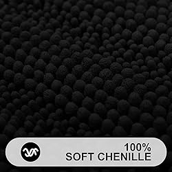 Grandaily Chenille Striped Bathroom Rug