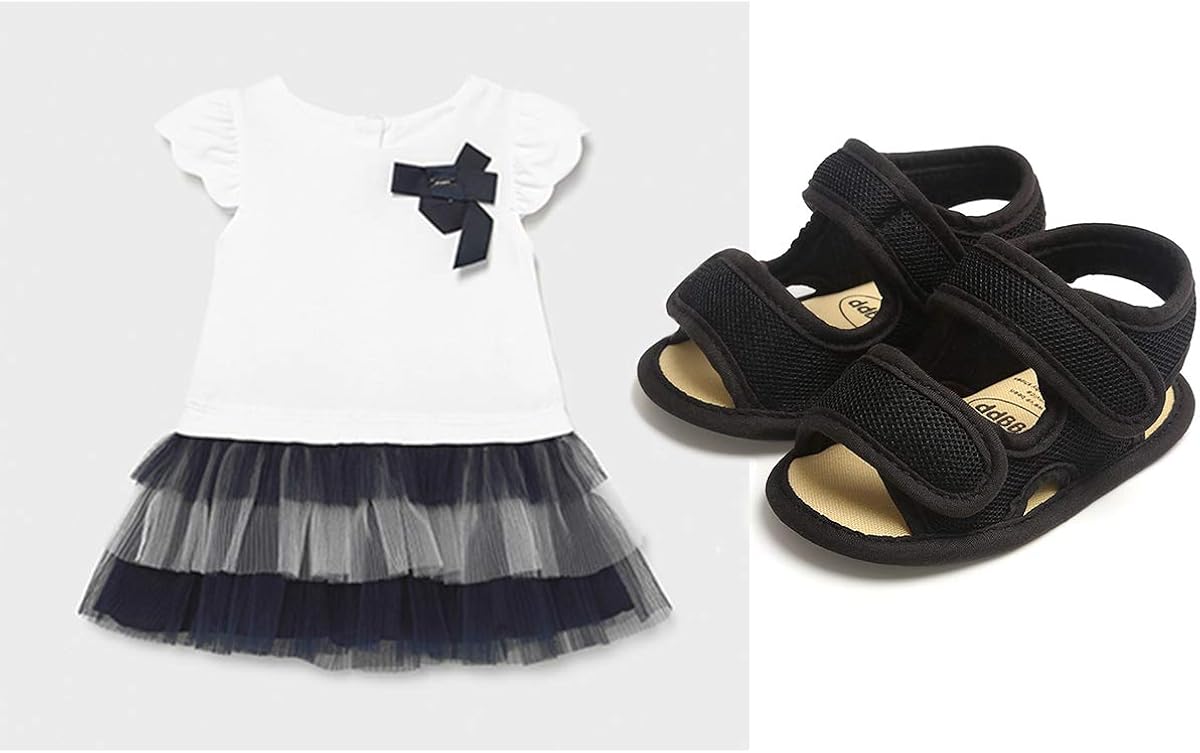  | Sawimlgy Baby Boys Girls 2 Straps Summer Dress Sandals Infant Shoes Soft Sole Breathable First Walker Newborn Shoes | Sandals