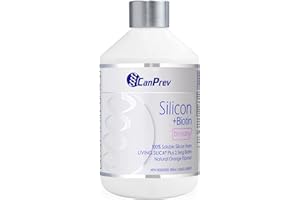 CanPrev Silicon + Biotin Beauty Liquid, 500ml 33-Day Supply - A Supplement for Radiant Hair, Skin and Nails with Soluble Sili