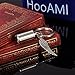 HooAMI Cremation Jewelry for Ashes Necklace for Men,Urn Necklaces for Ashes for Women Stainless Steel Urn Necklace Pendant with Angel Wing Charm