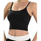 ECOPARTY Sports Bras for Women Quick-Dry Padded Wirefree Workout Crop Cute Tank Tops Camisole Yoga Fitness Running Gym