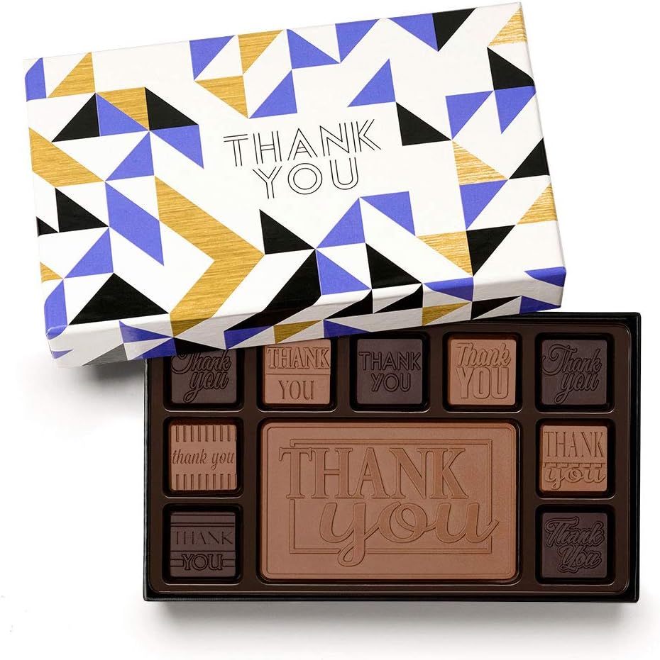 19-piece Thank-You Ensemble, Engraved Belgain Chocolate