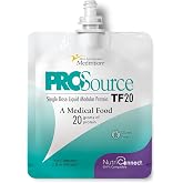 Medtrition NutriConnect&trade; ProSource&reg; TF20 &ndash; ENFit&reg; Compatible Modular Protein Supplement for Tube Feeding &ndash; 20g Liquid Protein in 60mL Pouch &ndash; Supports Aspen Guidelines &amp; ICU Nutrition