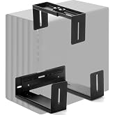 PC Wall Mount Adjustable Bracket Open Frame, Width Adjustable from 5.2" to 8.5", Thickened Steel Computer Tower Wall Mount for Full Tower, PC Holder for Home Office Computer Case CPU Holder