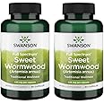 Swanson Sweet Wormwood - May Promote GI Gut Health, Microbial Balance & Digestive Health Support - Herbal Supplement with Artemisinin - (90 Capsules, 425mg Each) 2 Pack