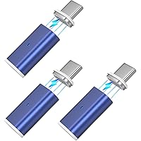 NetDot Gen10 Magnetic Fast Charging USB-C to USB-C Adapter Converter Compatible with Type-c Smartphones(3 Pack Blue)