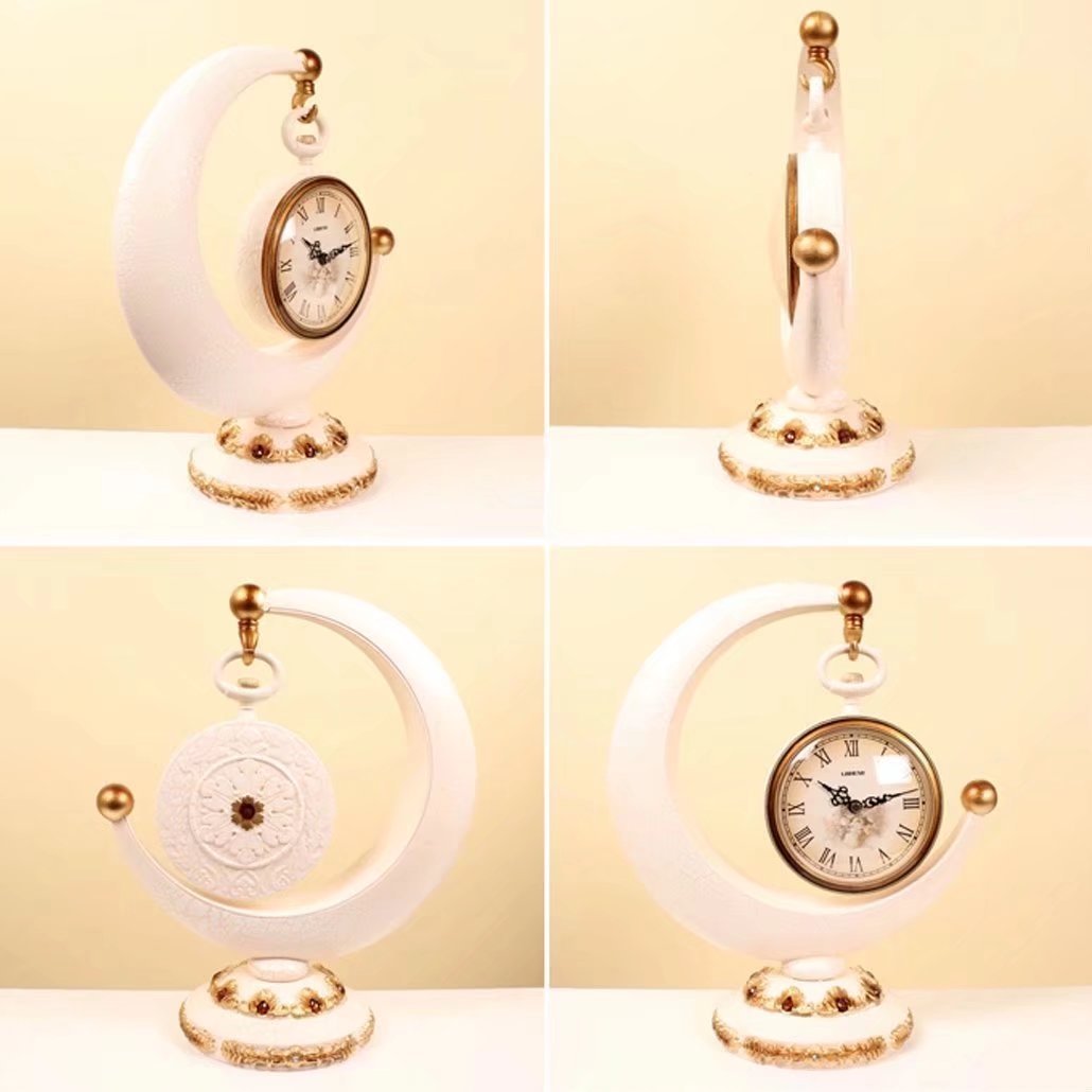 最安値挑戦 月 置き時計 クロック スタンド オブジェ イギリス風 インテリア 装飾品 無音 可愛い 時計 引越し祝い 創意 ファション 新築祝いebodong B077xqbkhh Studioweb Com