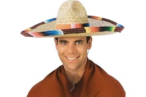 RUBIES Rubie's Costume Sombrero with Rainbow Serape Edge And Band