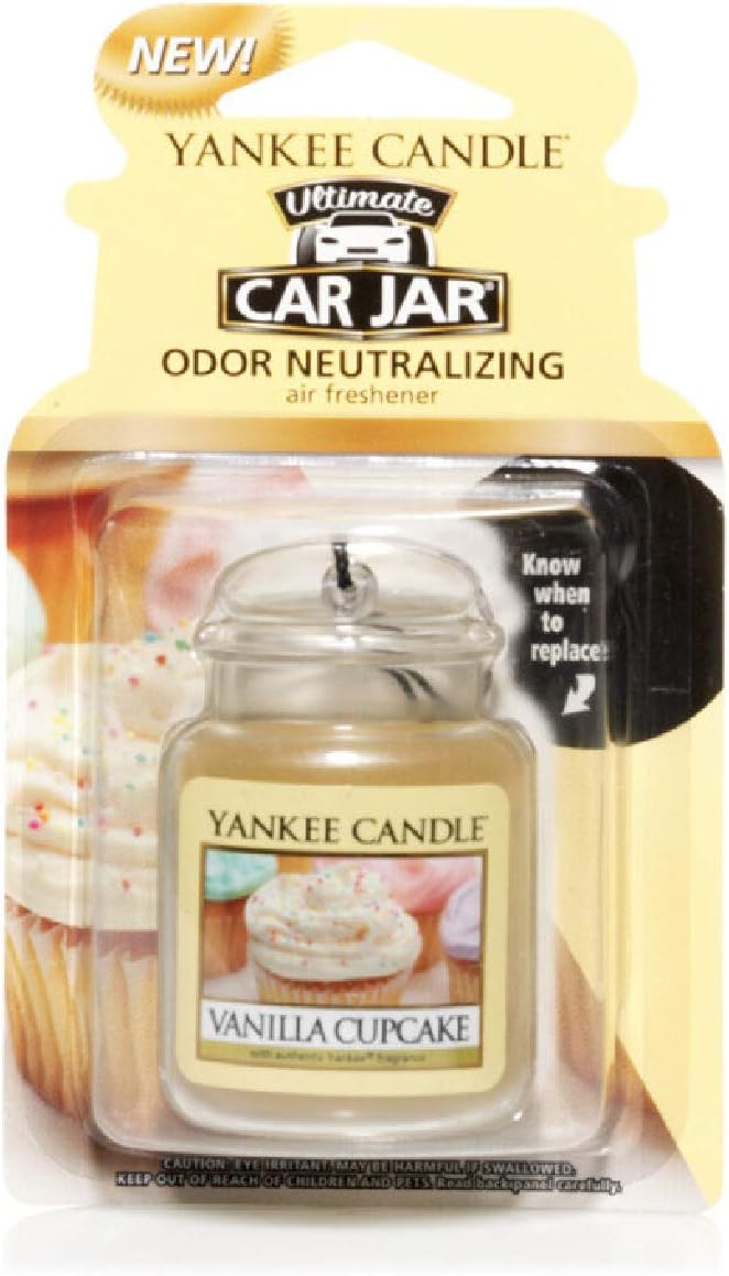 Yankee Candle Car Jar Ultimate Air Freshener Vanilla Cupcake 4 Weeks