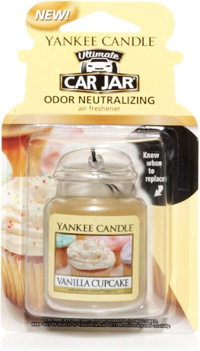Yankee Candle Car Jar Ultimate Air Freshener Vanilla Cupcake 4 Weeks