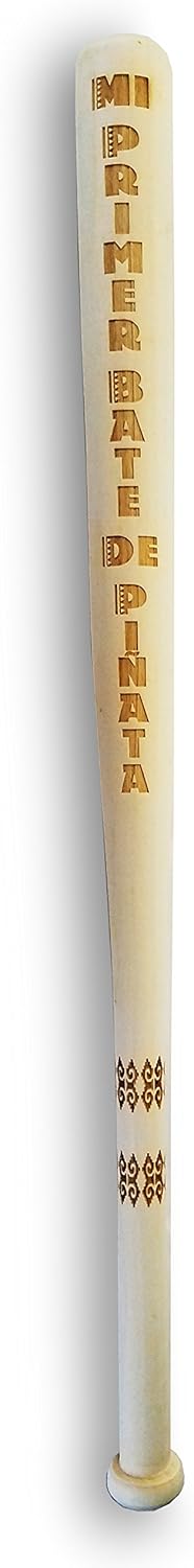 Me Premier Bate De Piñata - Spanish Baseball Bat Unfinished Wooden Toy 18" Custom Personalized Party Favor Accessory Gift for Him, for Her, for Boys, for Girls, for Husband, for Wife, for Them