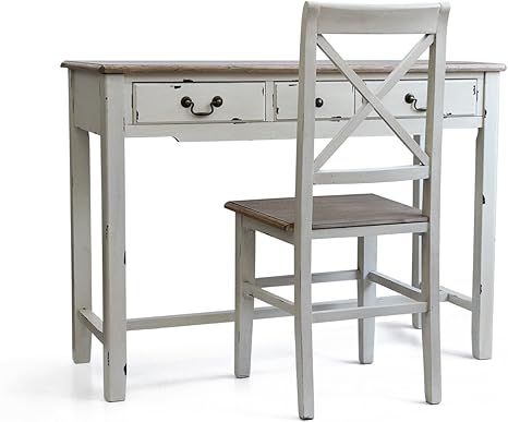 Amazon Co Jp Antique アンティーク ウッドデスク チェア2点セット 木製デスク デクスチェアの2点セット ワークデスク フレンチカントリーデザインのアンティークデスクセット ホーム キッチン