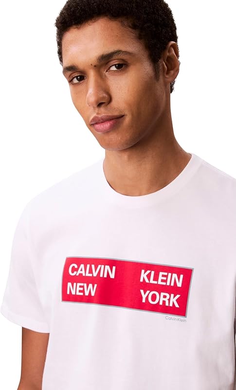 Camiseta de Manga Corta Hombre Box Graphic tee Regular Fit, Blanco (Brilliant White), XXL — foto 4 de 6