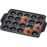 Happy Sales HSTKP20, Nonstick Baking Tray Takoyaki Pan, Aebleskiver Ebelskivers Pan, Stuffed Pancake Pan, 20 Molds