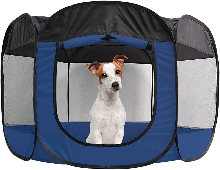 large fabric dog playpen
