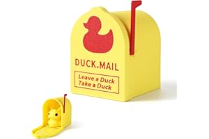 MITCHENIFY 3D Printed Cruising Duck Mailbox for Cruise Ducks, Magnetic Wall Mounted Mini Mailbox for Cruise Ship Door Decorations, Gift for Duck Hunters (Yellow)