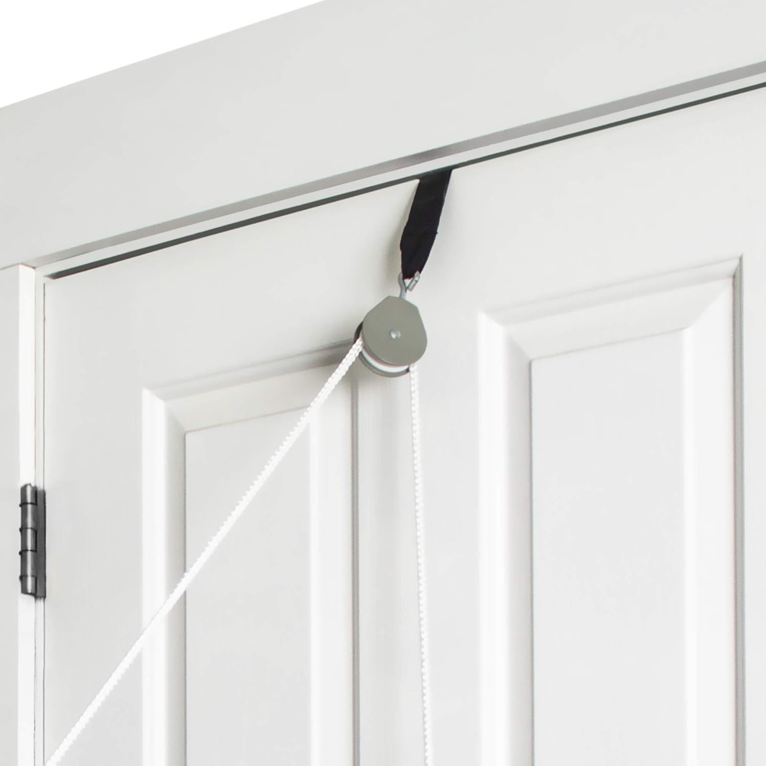 DMI Over the Door Shoulder Pulley for Physical Therapy helps Increase Mobility and Maneuverability on Injured, Elderly or Disabled with Easy to Grip Wooden Dowel Handles, White: Health & Personal Care