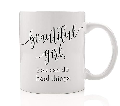 beautiful girl you can do hard things mug