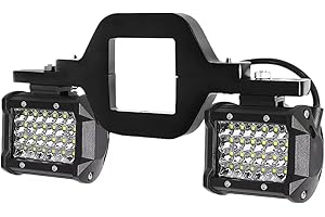 IKAUFEN 4-Inch 72w LED Work Light & Reverse Camera Mount Kit, Durable Aluminum Tow Hitch Bracket for 2" Receivers Easy Installation with Shell Fits Trailers RVs Shockproof Without Battery