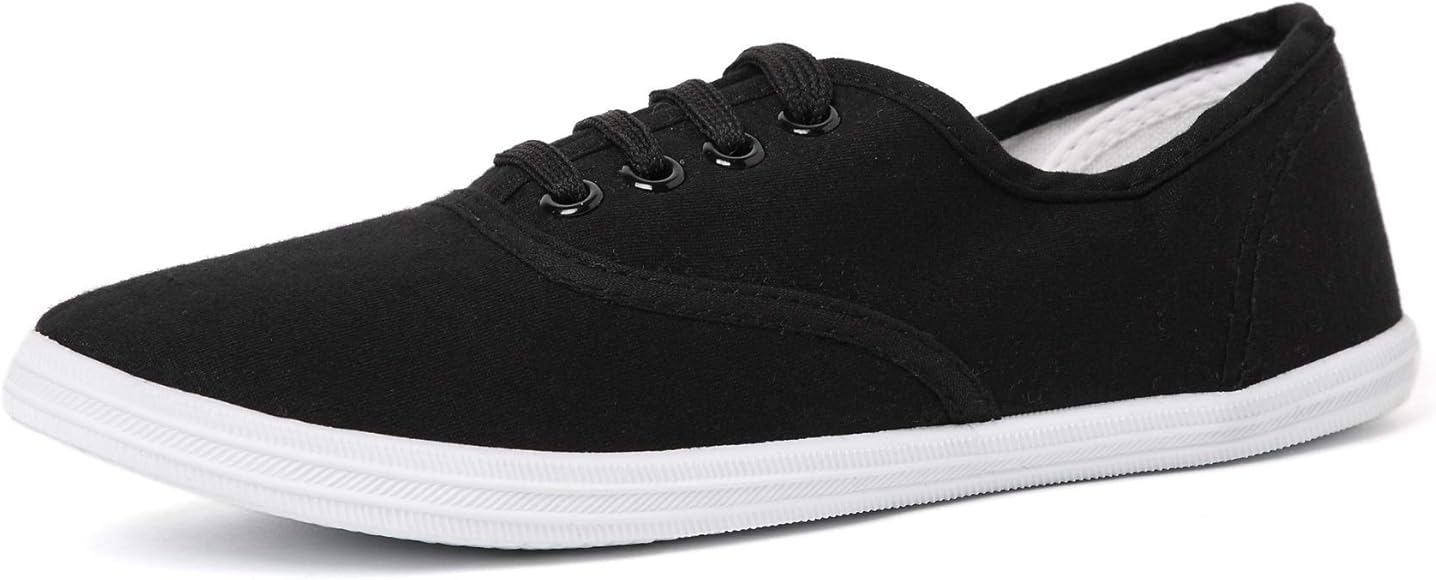 white canvas lace up sneakers