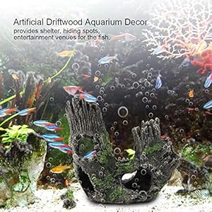 Duokon Marine Fish Tank Acquario Ornament Resina Artificiale Legno Marcio Decor Cave Decorazione Naturale Habitat(ST…