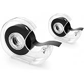 LUOZZY 2Pcs Magnetic Tape Rolls with Dispensers Adhesive Backing | Flexible Magnetic Strips Include Cutting Dispensers and Adhesive Backing, for Crafts, Labels, Fridge Displays, and Offices