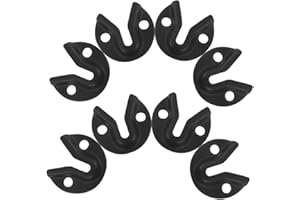 Generic 8pcs Sand Black Round Keyhole Picture Frame Hangers Hardware with Screws for Furniture, Mirrors,