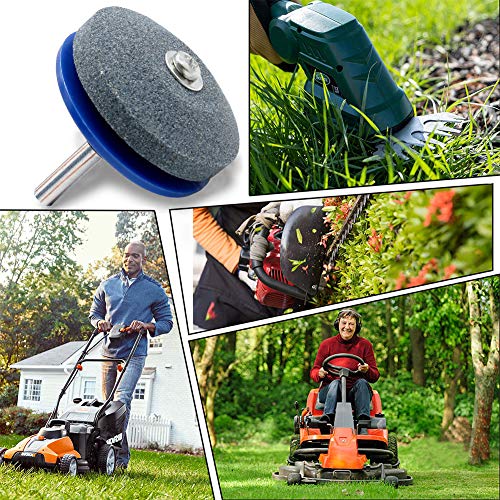 YaptheS 4 Pcs Lawn Mower Blade Sharpener Lawn Mower Sharpener for Any Power Drill Hand Drill and Lawn Mower Blade Balancer - Thumbnail 6