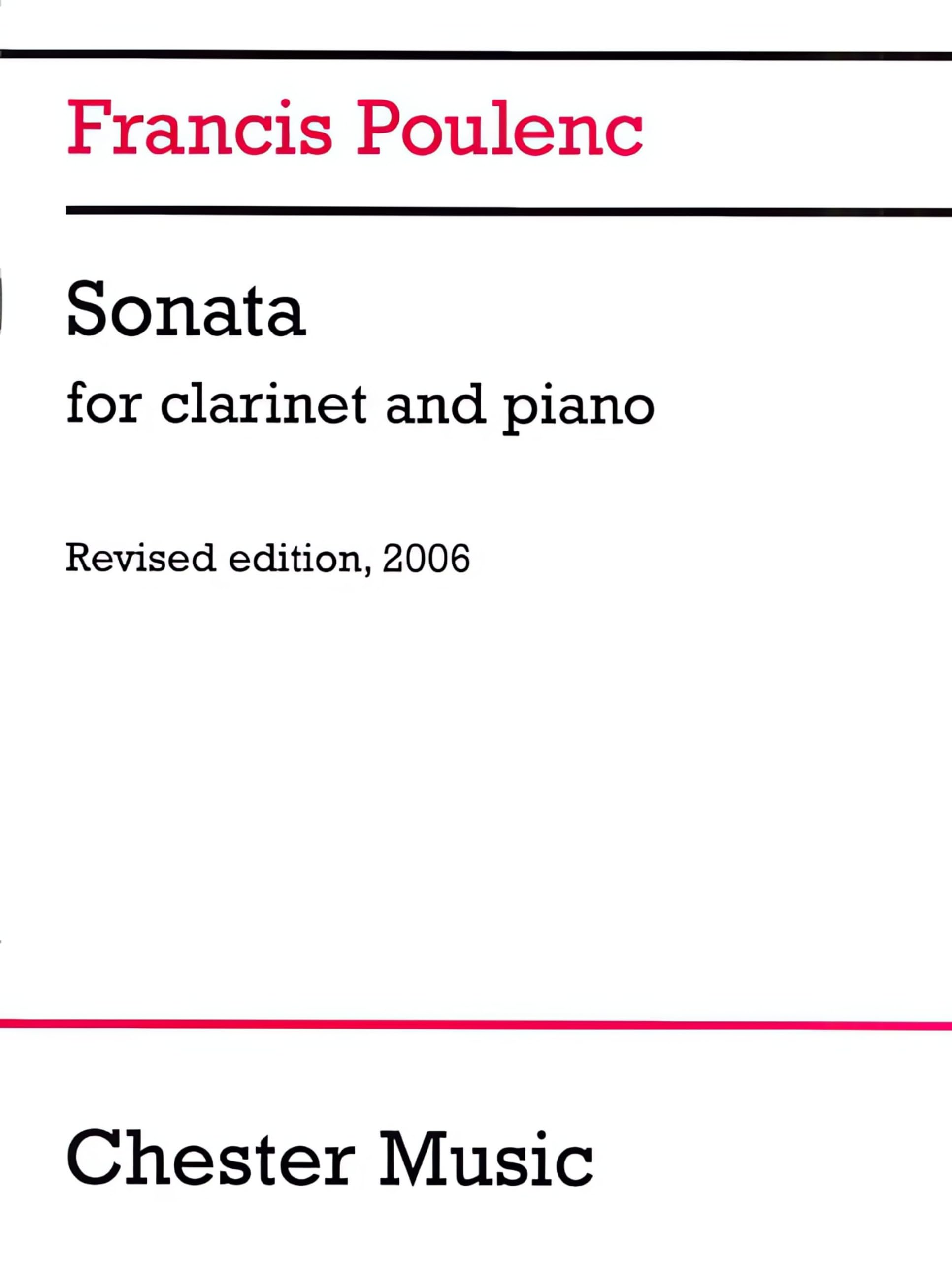 Clarinet Sonata: Revised Edition, 2006