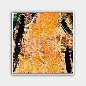 Framed Canvas Wall Art Abstract Color Painting Canvas Prints Home Artwork Decoration for Living Room,Bedroom - 16x16 inches