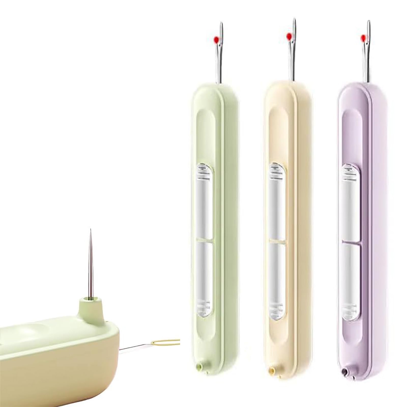 Photo 1 of [3 Pack] 2-in-1 Needle Threader and Seam Ripper Tool – Automatic Needle Threader for Hand & Sewing Machine – Threading Tool for Sewing – Essential Sewing Accessories for Seniors & Beginners