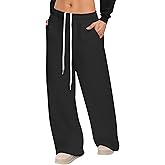 JEKAOYI Womens Sweatpants Wide Leg Drawstring Workout Casual Baggy Pants High Waist with Pockets