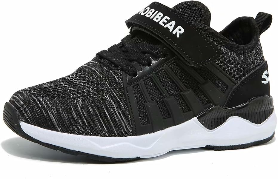 HOBIBEAR Kids Breathable Knit Sneakers Lightweight Mesh Athletic
