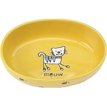 Amazon.com : PetRageous 10300 Silly Kitty Oval Dishwasher-Safe ...