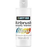 X ARTY HUB Acrylic Varnish Gloss 250 ml, Anti-Yellowing/Fading/Cracking Acrylic Paint Sealer, Waterproof, Stain & Moisture Re