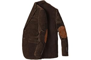 ONAXTDA Men's Corduroy Blazer with Elbow Patch Business Casual Jacket Spring Fall Sport Coats