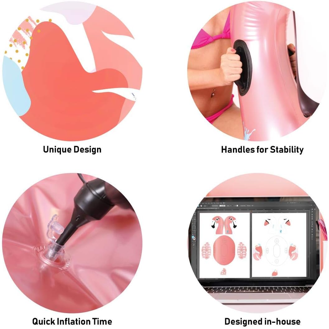 I Love Fancy Dress Ltd Giant Flamingo Pool Float, Pink Pool Lounger Inflatable Swimming Pool Floater - Image 5