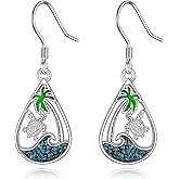 YFN Ocean Wave and Mountain Earrings Sterling Silver Dangle Drop Dangling Earrings Jewelry Gifts for Women