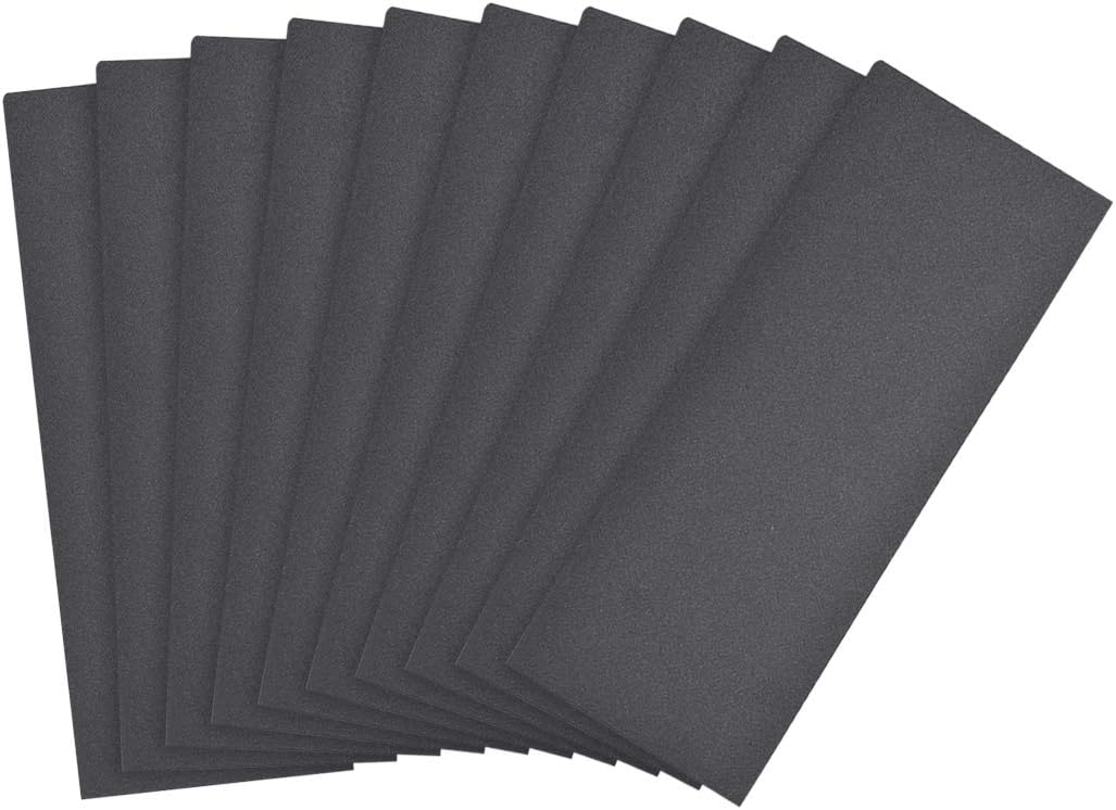 sourcing map 500 Grits Sanding Sheets 9-inch x 3.6-inch Wet Dry Silicon Carbide Sandpaper for Wood Furniture Metal Polishing 10pcs