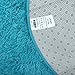 LOCHAS Luxury Round Fluffy Area Rugs for Bedroom Kids Girls Room Nursery, Super Soft Circle Rug, Cute Shaggy Carpet for Children Living Room, 4x4 Feet Blue