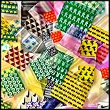 3838 - 3030 Apple Mini Ziplock Baggies Random Sizes Design Colors Ziploc Mix 100 Bags
