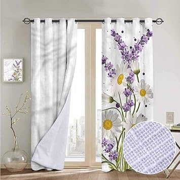 Amazon.de: NUOMANAN Schlafzimmervorhänge, Lavendel, gepunktet
