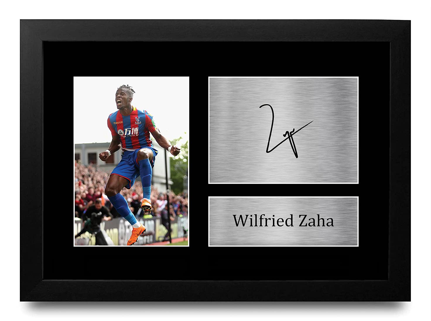 HWC Trading FR Wilfried Zaha Crystal Palace FC Gifts Printed Signed Autograph Picture for Fans and Supporters - A4 Framed