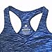 Riverberry Womens Actives Racerback Yoga Workout Exercise Top with Built-in Shelf Bra, Blue, Medium/Large