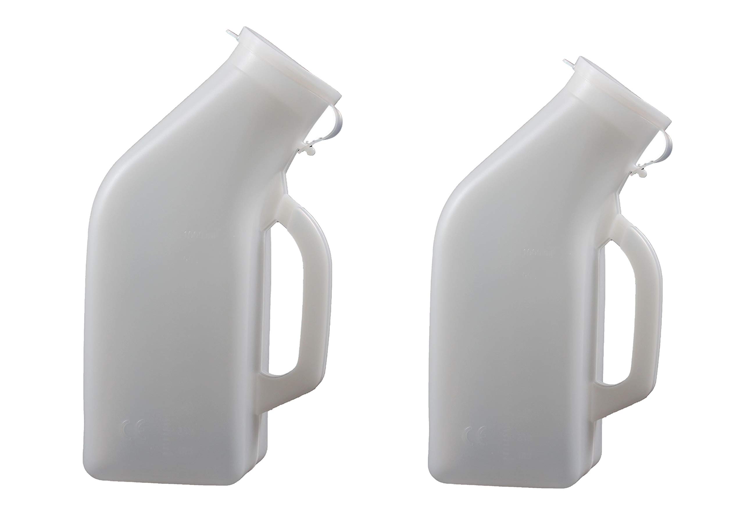 Male Urinal Urine Bottle with Lid 32oz./1000mL Pack of 2 ( 2 UNITS )