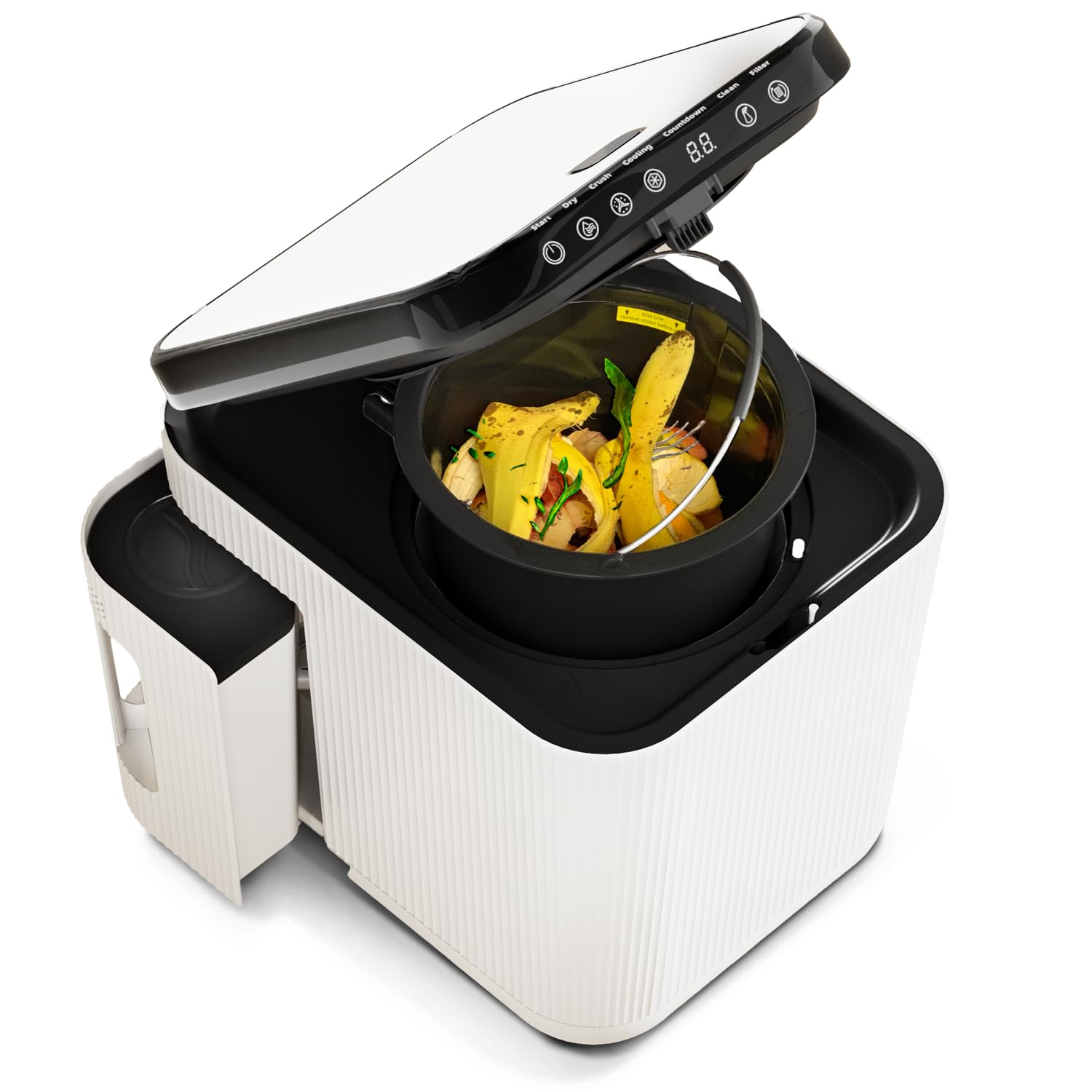 Photo 1 of Home Zone Living Electric Composter for Kitchen, Helps Turn Food Waste Into Pre-Compost, Features Auto-Cleaning Cycle, Large Capacity 3 Liters Size