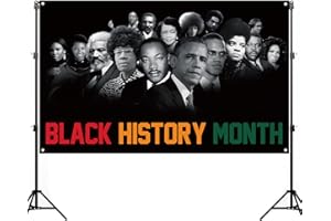 Nepnuser Black History Month Photo Booth Backdrop African American Festival Holiday Party Decoration Art Poster Indoor Outdoor Wall Decor (7×5ft)