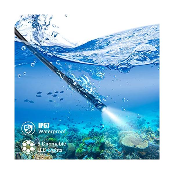 Endoskopkamera mit LED Licht, LIMINK WiFi Endoskop Kamera Handy Inspektionskamera HD 1080P 5.5mm Zoombare Halbsteife… – Bild 7